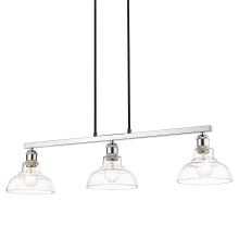 Golden 0305-LP CH-CLR - Yep by Golden Lighting Carver 3-light Island Light in Chrome